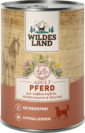 Nassfutter Hund mit Pferd & Süßkartoffeln Wildes Land