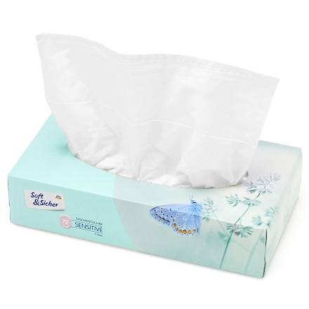Taschentücher Box sensitive 3-lagig Soft&Sicher