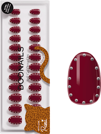 Künstliche Nägel, Soft Gel Press Ons Rock It Red Short Round Doonails