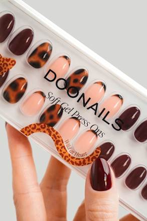 Künstliche Nägel, Soft Gel Press Ons Leo Love Short Round Doonails