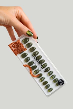 Künstliche Nägel, Soft Gel Press Ons Olive You Short Round Doonails
