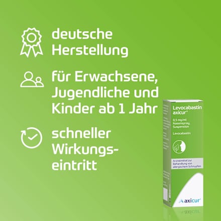 Levocabastin axicur 0,5 mg/ml Nasenspray, Suspension axicur