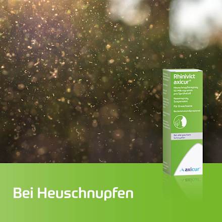 Rhinivict axicur Heuschnupfenspray 50ug/Sprühstoß Nasenspray Suspension Rhinivict