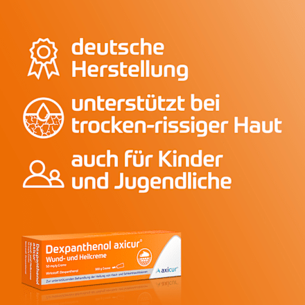 Dexpanthenol axicur Wund- und Heilcreme 50mg/g Creme axicur