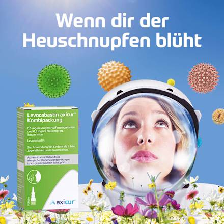 Levocabastin axicur Kombipackung 0,5 mg/ml Augentropfensuspension, 0,5 mg/ml Nasenspray axicur