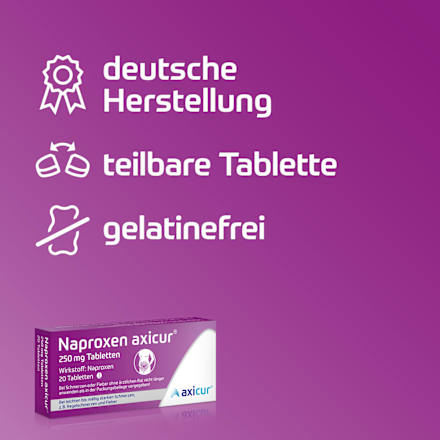 Naproxen axicur 250 mg Tabletten Naproxen axicur