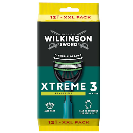 Pánske jednorazové holiace strojčeky Xtreme3 Sensitive Comfort WILKINSON SWORD