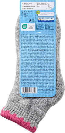 Socken mit Wolle & kurzem Schaft grau Gr. 35-38 Fascino