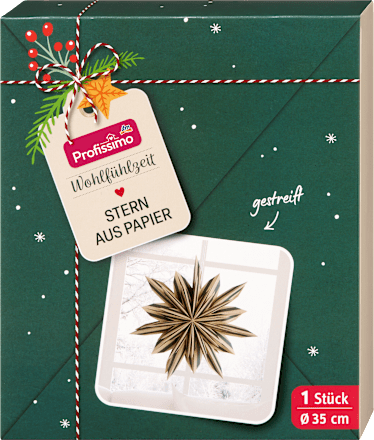 Stern aus Papier, gestreift (35 cm) Profissimo