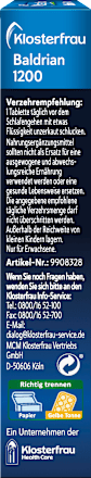 Baldrian 1200, Tabletten KLOSTERFRAU