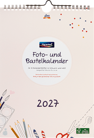 Foto- und Bastelkalender 2027 Hochformat Paradies