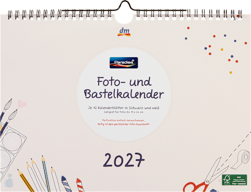 Foto- und Bastelkalender 2027 Querformat Paradies