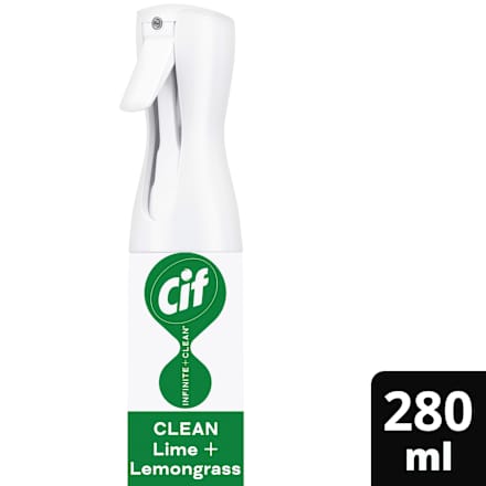univerzální čisticí sprej Cif Infinite+Clean All in One, limetka & citronová tráva Cif