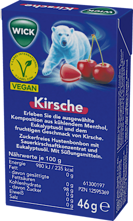 Bonbons Kirsche mit Menthol zuckerfrei WICK