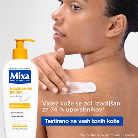 Losjon za telo Niacinamide Bright Mixa