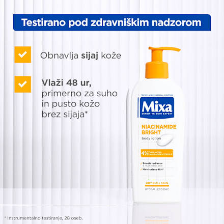 Losjon za telo Niacinamide Bright Mixa