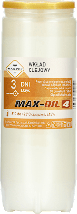 Wkład olejowy do znicza Max-Oil 4, 3 dni
 MAX-POL