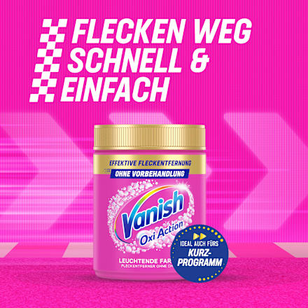 Fleckenentferner Pulver Oxi Action Pink Vanish