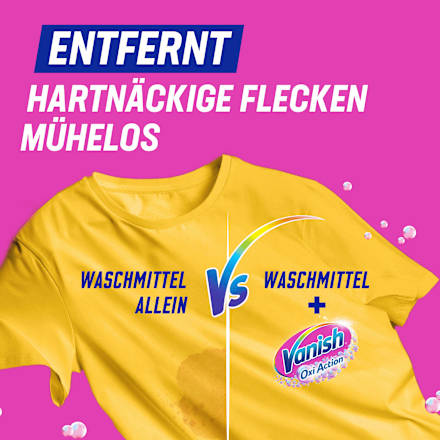 Fleckenentferner Pulver Oxi Action Pink Vanish
