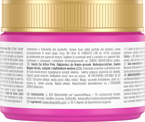 Fleckenentferner Pulver Oxi Action Pink Vanish