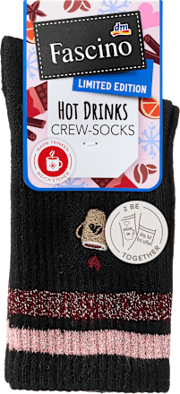 ponožky Hot Drinks černé, vel. 39-42 Fascino