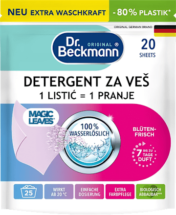 MAGIC LEAVES  detergent za pranje veša u listićima - Fresh Blossom Dr.Beckmann