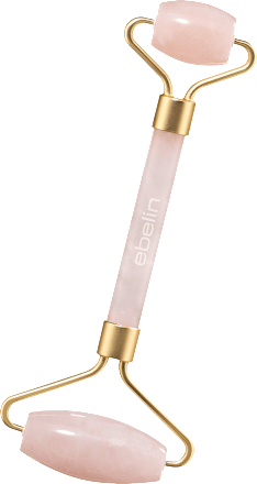 Gesichtsmassage-Roller aus Rosenquarz ebelin