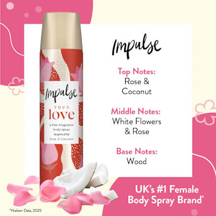 Deospray True Love Rose & Coconut Impulse