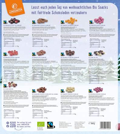Adventskalender 2026 Schoko Snacks Landgarten
