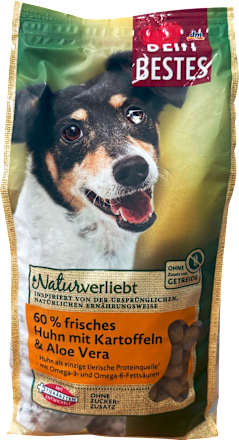 Croccantini per cani Naturverliebt con pollo, patate ed aloe vera DEIN BESTES
