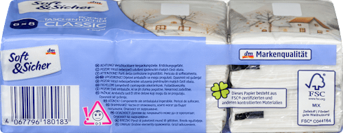 Hygienické vreckovky Pocket 6x8 Soft&Sicher