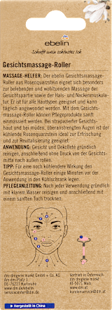 Gesichtsmassageroller aus Rosenquarz ebelin