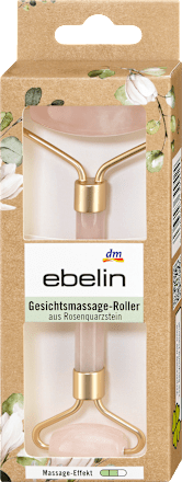 Gesichtsmassageroller aus Rosenquarz ebelin