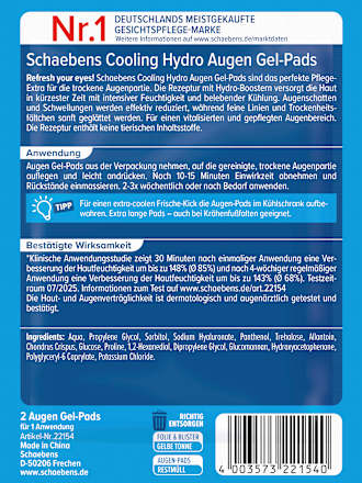 Augenpads Gel Cooling Hydro (1 Paar) Schaebens