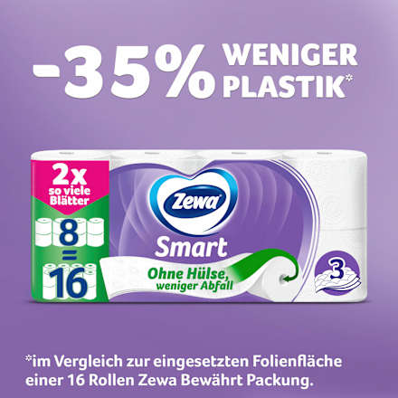 Toilettenpapier Smart 3-lagig (8x300 Blatt) Zewa
