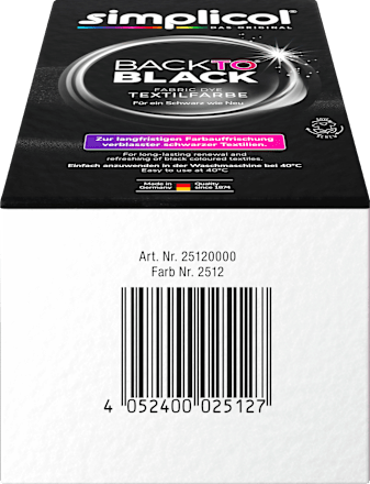 Textilfarbe Back to Black Farberneuerung Simplicol