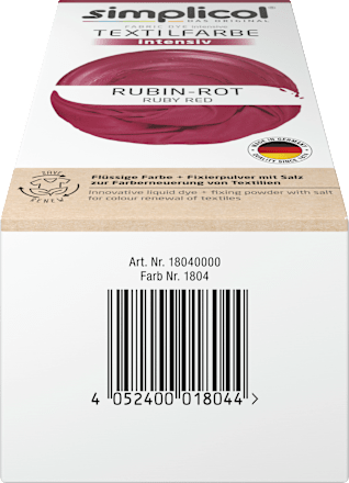 Textilfarbe intensiv Rubin-Rot Simplicol