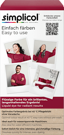 Textilfarbe intensiv Rubin-Rot Simplicol