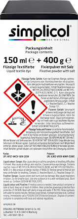 Textilfarbe Samt Schwarz Simplicol