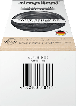 Textilfarbe Samt Schwarz Simplicol