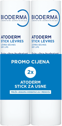 Stick za usne Atoderm, 2 x 4 g BIODERMA