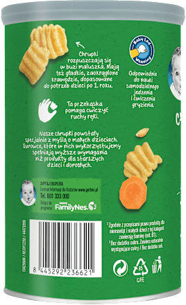Chrupiące falki marchewka-truskawka po 12. miesiącu Gerber Organic