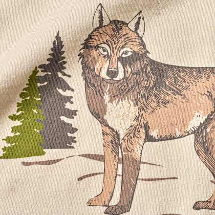 Langarmshirt mit Wolf-Motiv, beige, Gr. 110 ALANA