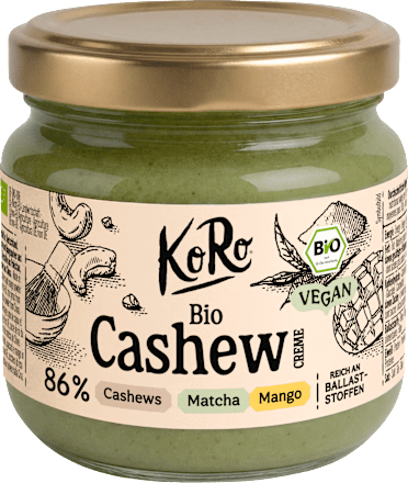 Cashew Creme mit Matcha und Mango KoRo