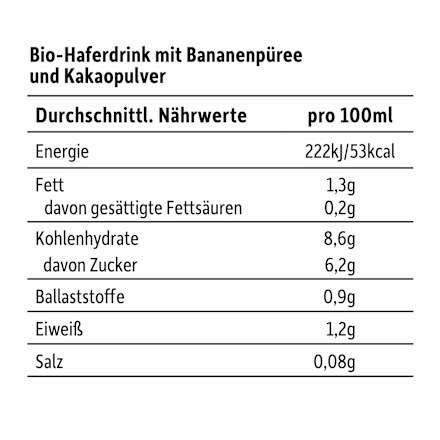 Trinkfertiger Schokodrink Banane & Hafer, für Schulkinder Freche Freunde