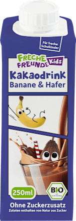 Trinkfertiger Schokodrink Banane & Hafer, für Schulkinder Freche Freunde