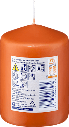 Profissimo Stumpenkerze 100/70 D. Orange, 1 St dauerhaft günstig online kaufen