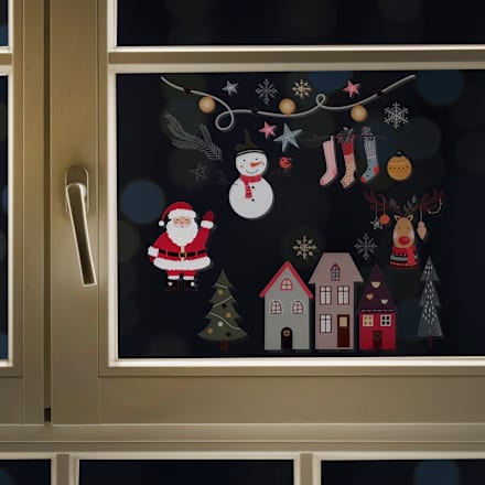 Fensterbild skandinavische Kindermotive mit Glitter (A3) BRAUNS-HEITMANN