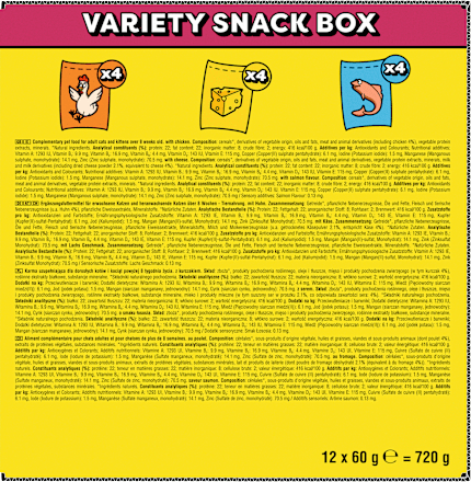 Katzenleckerli Mixkarton Multipack (12x60 g) Dreamies