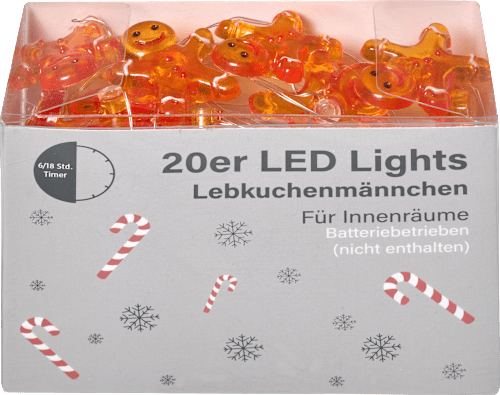 Lichterkette LED 20er Lebkuchenmännchen Dekorieren & Einrichten